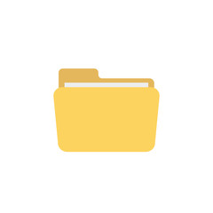 Poster - file folder in flat on white background