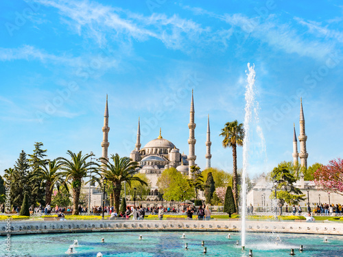 ISTANBUL, TURKEY - APRIL 21, 2018: The Blue Mosque, (Sultanahmet Camii), Istanbu Canvas Print
