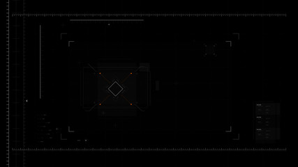 Poster - futuristic user interface design element video overlay 003