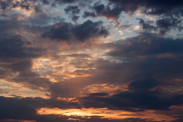 dramatic sky with clouds