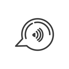 Sticker - speech bubble with wifi connection