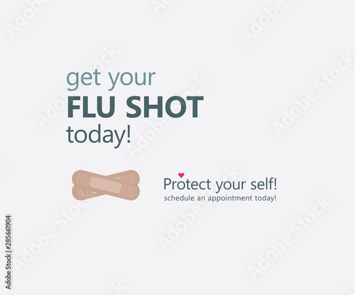 Cuadros en Lienzo Flu shot concept with band aids