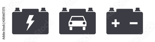 Fotomural Car power battery symbol icons
