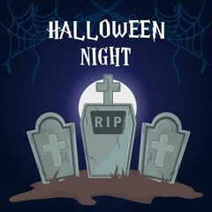 Sticker - happy halloween scary night cartoon