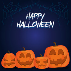 Wall Mural - happy halloween scary night cartoon