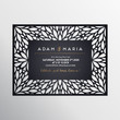 © visnezh - Vector wedding card laser cut template