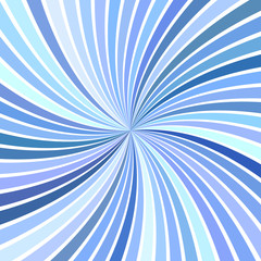 Poster - Blue hypnotic abstract spiral ray stripe background - vector graphic