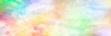 Cloud And Sky With A Pastel Colored Background, Abstract Sky Background In Sweet Color, Panoramic Image