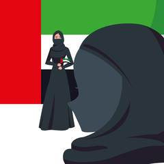 Poster - arab women character in a hijab