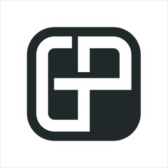 Wall Mural - letter g and p. vector logo.