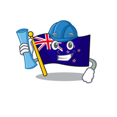 Sticker - Architect flag new zealand isolated on character