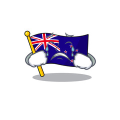 Wall Mural - Crying flag new zealand with cartoon shape