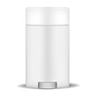 Deodorant stick - blank white container with bottom wheel, realistic vector mockup