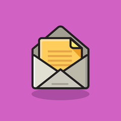 message icon with flat design concept