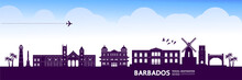 Barbados Travel Destination Grand Vector Illustration.