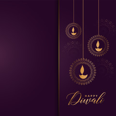 luxury golden happy diwali greeting design background