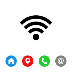 Poster - WIFI Icon Vector. symbol for web site Computer and mobile vector.