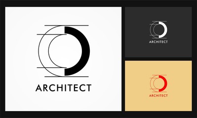 Canvas Print - o architect vector logo