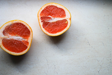 Wall Mural - Grapefruit is cut in half