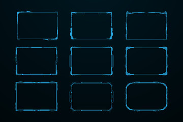 Poster - abstract sci fi frame template layout design concept background. vector illustration