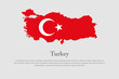 Turkey country map flag background vector template
