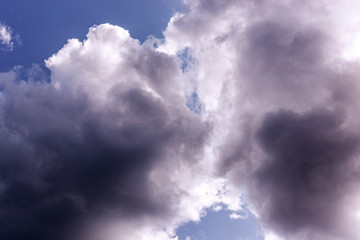 Wall Mural - White clouds in the blue sky