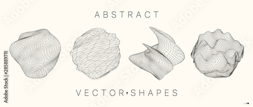 Cuadros en Lienzo Geometric shape for design. 3d technology style.