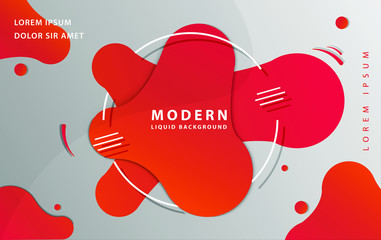 Wall Mural - Vector abstract liquid splash red design background web template