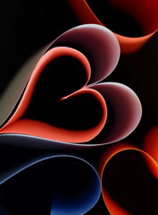 Wall Mural - Paper hearts