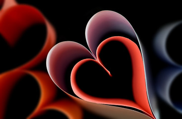 Wall Mural - Paper hearts
