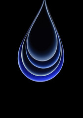 Wall Mural - Water drop shape paper sheets