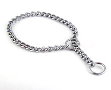 Iron Chain Collar Isolated On White Background. It Is A Training Collar For Dogs.