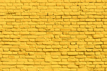 Yellow Brick Wall, Copy Space, Brick Texture, Background