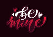 © jane55 - Be mine - Love you - Valentines Day - cute hand drawn doodle lettering template poster banner art