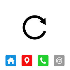 Poster - Reload icon vector, Reload symbol