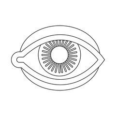 Wall Mural - Vector illustration of eye and eyeball sign. Collection of eye and blue stock vector illustration.