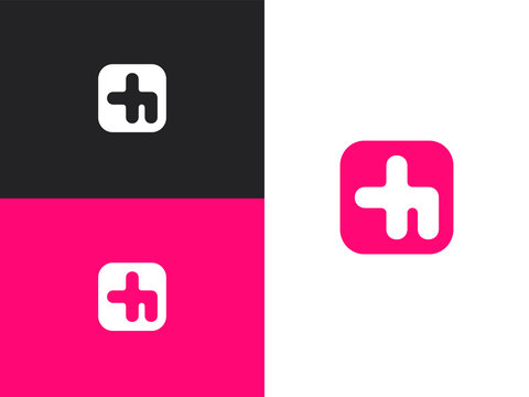 Initial letter H logo design template elements
