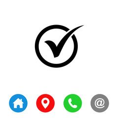 Poster - Check mark icon symbols vector.  symbol for website Computer and mobile vector.