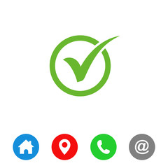 Poster - Check mark icon symbols vector.  symbol for website Computer and mobile vector.