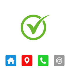 Poster - Check mark icon symbols vector.  symbol for website Computer and mobile vector.