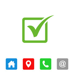 Poster - Check mark icon symbols vector.  symbol for website Computer and mobile vector.