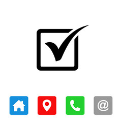 Poster - Check mark icon symbols vector.  symbol for website Computer and mobile vector.