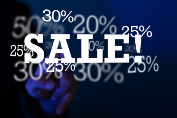 SALE CONCEPT DIGITAL in hand