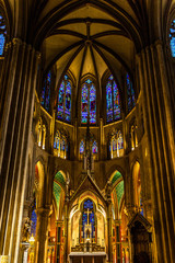 Wall Mural - The beautiful apse of Bayonne Cathedral, on the road of the Pilgrimage Way of Santiago de Compostela, France