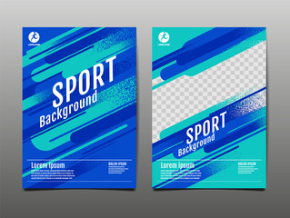 Layout template Design, Sport Background, Dynamic Poster, Brush Speed Banner, Vector Illustration.