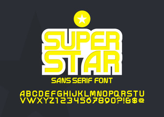 Sticker - Condensed bold retro sans serif typeface.