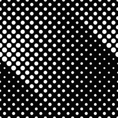 Poster - Black and white geometrical dot pattern background - abstract vector graphic design