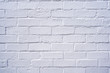 © appleyayee - classy exterior white brick wall pattern for empty space vintage style background
