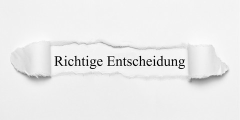 Sticker - richtige entscheidung