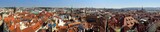 Fototapeta Miasto - Aerial Panoramic View of Old Town of Prague, Czech Republic